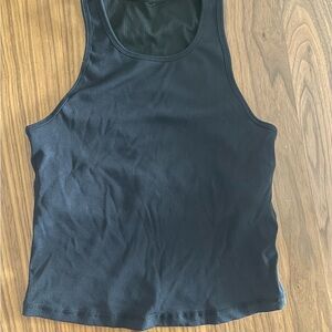 Black Vuori Ribbed Tank Top